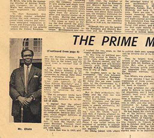 Obote the Premier